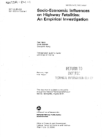 SocioEconomic Influences on Highway Fatalities  An Empirical Investigation