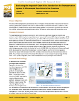 Evaluating the Impact of Clean Miles Standard on the Transportation System A Microscopic Simulation in San Francisco Research Brief