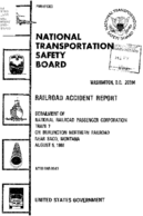 Interstate Commerce Commision Report of the Accident  Investigation Occuring on the NATIONAL RAILROAD PASSENGER CORPORATION SACO MT