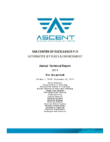 FAA Center of Excellence Alternative Jet Fuels  Environment Annual Technical Report 2019 For the Period October 1 2018  September 30 2019