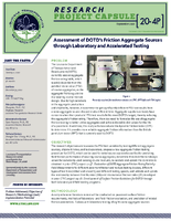 Assessment of DOTDs Friction Aggregate Sources Through Laboratory and Accelerated Testing Research Project Capsule 204P