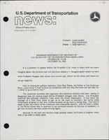 Remarks Prepared for Delivery by US Secretary of Transportation Drew Lewis at the Propeller Club