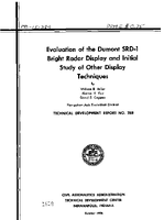 Evaluation of The Dumont SRD1 Bright Radar Display and Initial Study of Other Display Techniques