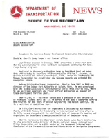 Department of Transportation News Releases for March 1976