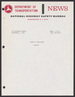 NHTSA News Releases September 1970