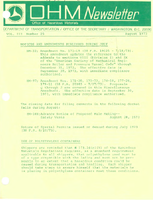 Office of Hazardous Materials Newsletter August 1973