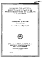 Procedure for Adjusting Percentage Modulation of Test Equipment Used to Calibrate Ils Receivers