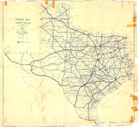 Highway Map of the State of Texas September 19 1922
