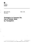 Strategies to Increase the Use of Safety Belts by Youngsters