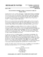 Research notes  crumb rubber modified asphalt concrete in Oregon  summary report