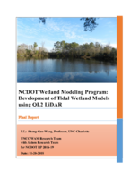 NCDOT Wetland Modeling Program Development of Tidal Wetland Models using QL2 LiDAR