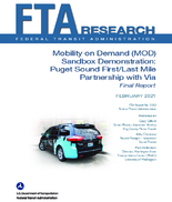 Mobility on Demand Sandbox Demonstration Puget Sound FirstLast Mile Partnership with Via Final Report
