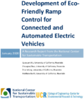 Development of EcoFriendly Ramp Control for Connected and Automated Electric Vehicles