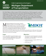 FHWA Climate Resilience Pilot Program Michigan Department of Transportation