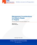 Management Considerations for Historic Roads in Virginia