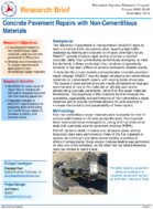 Concrete Pavement Repairs with NonCementitious Materials Research Brief