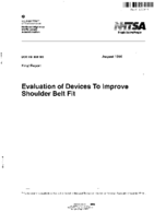 Evaluation of devices to improve shoulder belt fit