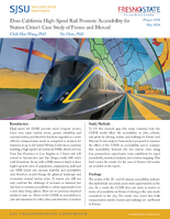 Does California HighSpeed Rail Promote Accessibility for Station Cities Case Study of Fresno and Merced Research Brief