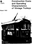 Construction Costs and Operating Characteristics of Vintage Trolleys