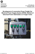 Development of Locomotive Powered Freight Car Electrical Power Supply System EPSS Method for Electrical Power Distribution on Freight Trains
