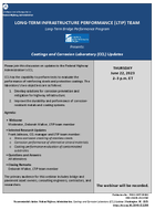LongTerm Infrastructure Performance LTIP Team Presents Coatings and Corrosion Laboratory CCL Updates