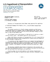 Department of Transportation News Releases October 1978