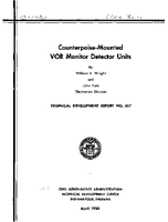 CounterpoiseMounted VOR Monitor Detector Units