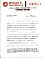 Department of Transportation News Urban Mass Transportation Administration UMTA 3474