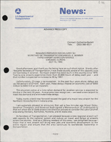 Secretary of Transportation Samuel K Skinner Speeches July 1990