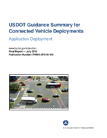 USDOT guidance summary for connected vehicle deployments  application deployment