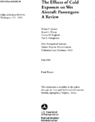 Effects of Cold Exposure on Wet Aircraft Passengers A Review