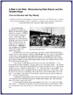 A Ride in the Park Remembering West Glacier and the GrahamPaige