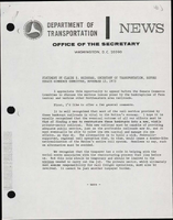 Statement by Claude S Brinegar Secretary of Transportation Before Senate Commerce Committee