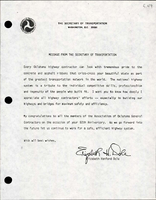 Message from the Secretary of Transportation to the Association of Oklahoma General Contractors