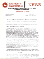 Department of Transportation News Urban Mass Transportation Administration UMTA 7319