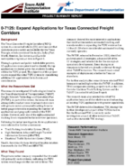 Expand Applications for Texas Connected Freight Corridors Summary