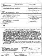 Transportation needs of the older driver  final report