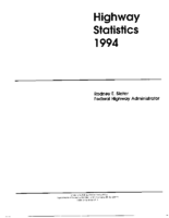 Highway Statistics 1994