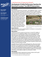 Development of Safety Performance Functions for Restricted Crossing UTurn RCUT Intersections Summary