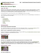 Human Environment Digest June 18 2015