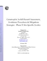 Catastrophic Icefall Hazard Assessment Avoidance Procedures  Mitigations Strategies Phase II SiteSpecific Studies