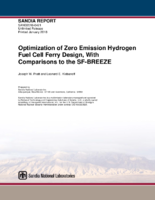 Optimization of Zero Emission Hydrogen Fuel Cell Ferry Design with Comparisons to the SFBREEZE