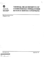 Thermal measurements of commuter rail wheels under revenue service conditions