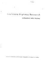 Ultrasonic weld testing