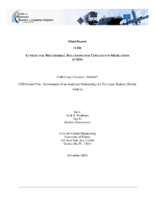 Development of an Analytical Methodology for TwoLane Highway Facility Analysis