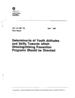 Determinants of Youth Attitudes and Skills towards Which DrinkingDriving Prevention Programs Should Be Directed