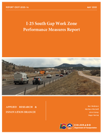 I25 Gap Work Zone Performance Measures Report