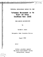 Performance measurements on The Airport and Airway Surveillance Radar AASR