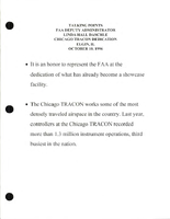 FAA Deputy Administrator Linda H Daschle Speeches October 1996