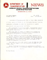 Department of Transportation News Urban Mass Transportation Administration DOT 26170